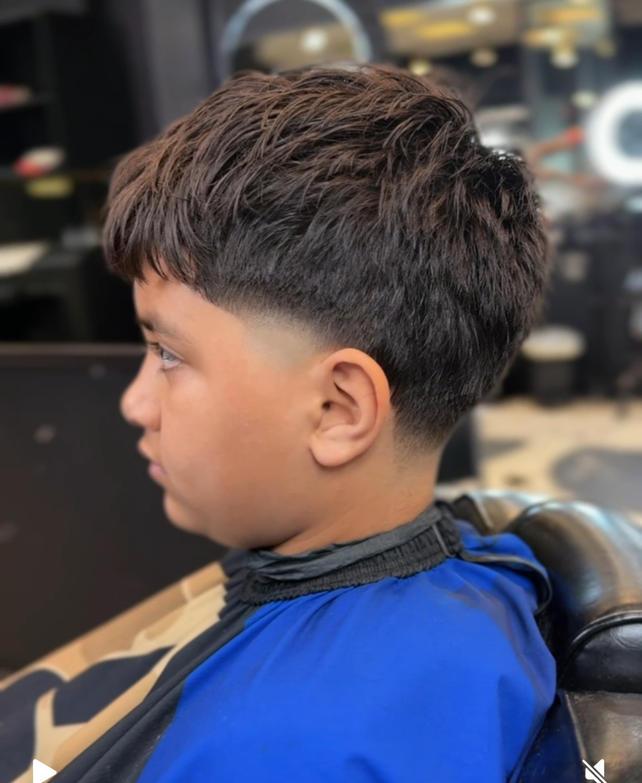 Twisted top with high fade and neat beard
